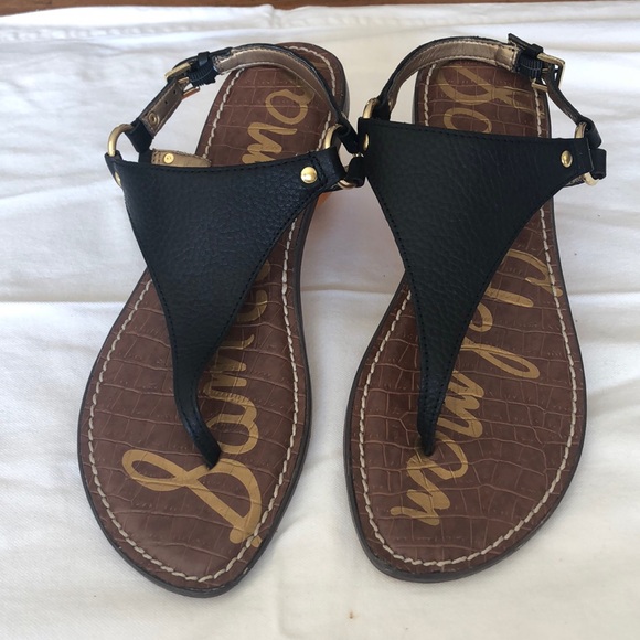 Sam Edelman Shoes - Sam Edelman Black Flat Sandals.